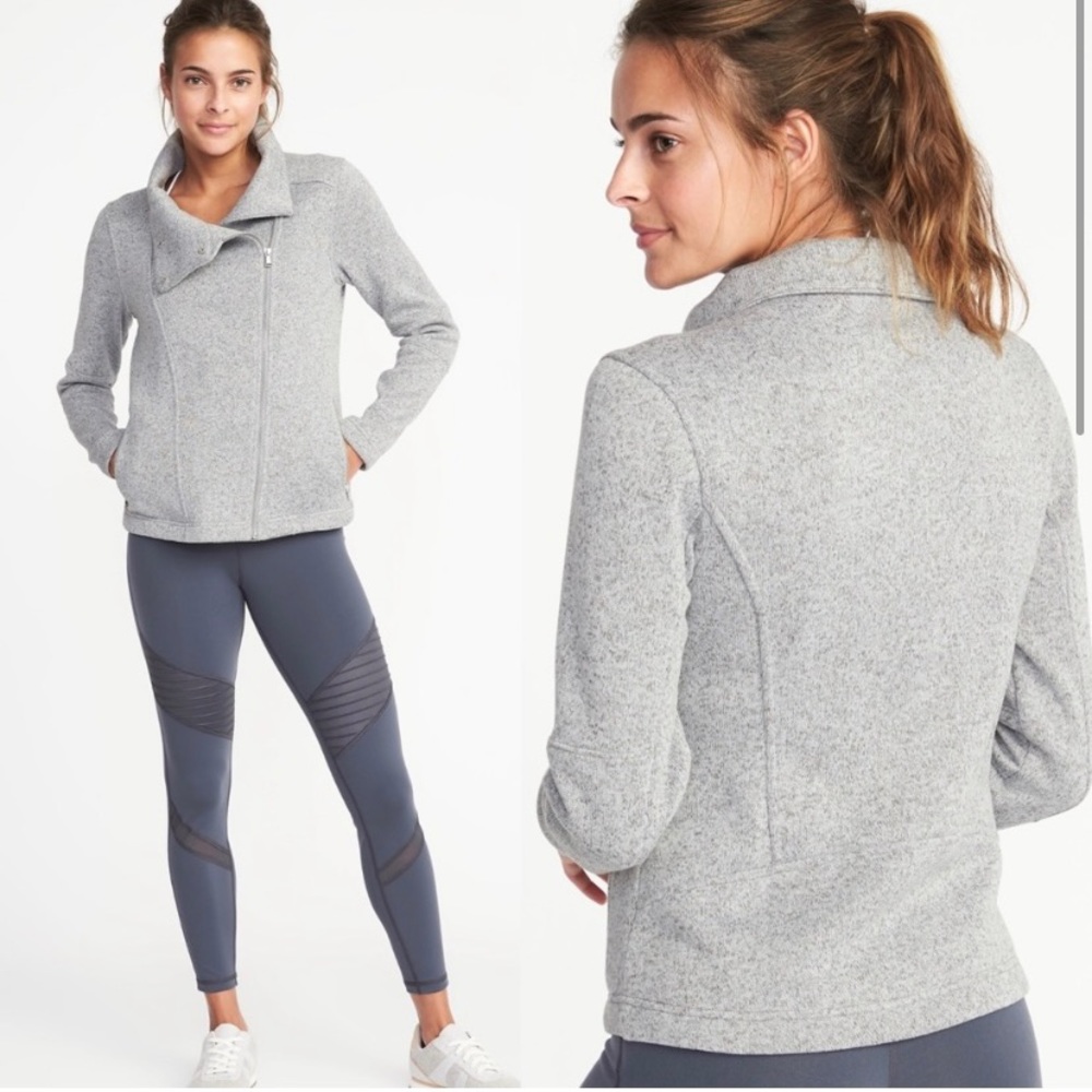 Gray Old Navy “Go-Warm” Moto Jacket NWT